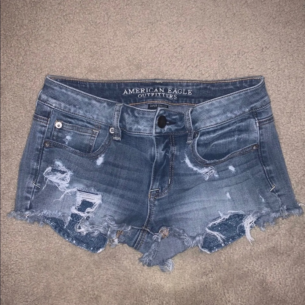 American Eagle Low Rise Denim Shorts